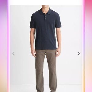 Vince Classic Slub Polo (Navy Blue)